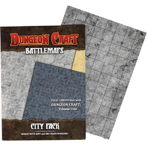 DUNGEON CRAFT Battlemaps Board Game, Battle Mat for Dungeons and Dragons, Double-Sided Gloss Laminated DND Mat, Wet and Dry Erase Board, Table Top Games (Ocean Pack, 24"x33"/1" Grid)