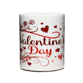 Coffee Mug Of Love 12 Fl Oz White Ceramic - Drinkware Home Kitchen - Funny, Motivational, Inspirational, birthday gift, couples, girlfriend, boyfriend, friends, lovers (Valentine's Day With Heart)