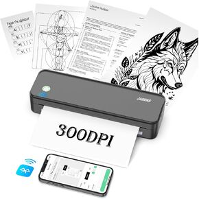 JADENS Wireless Portable Thermal Printer, 8.5''11'' Thermal Paper, 300DPI, Bluetooth, Inkless, Compatible with iOS, Android & Laptop