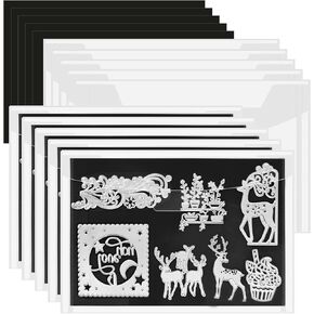 10 PCS 8 x 12 Inch Large Die Cut Storage Envelopes with 1 mm Magnetic Sheets for Dies Storage, Die Storage Envelopes and Magnet Sheets, Stamp and Die Storage Pockets
