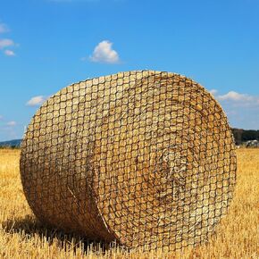 Round Bale Hay Net for Horses, Durable 6 * 6 ft Nylon Knotless Slow Feeder Hay Nets for Horses and Goats, Fits 6 * 6,5 * 5, 4 * 5&4 * 4 Ft Hay Bales