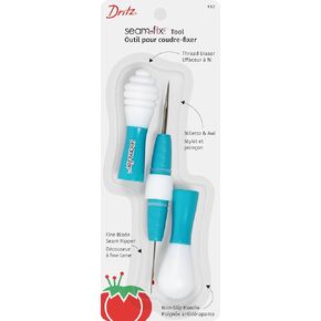 Dritz Fix Seam Ripper and Awl Sewing Accessories, Blue & White 3