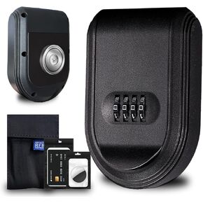 Magnetic Key Holder Under Car,Magnetic Key Box with Combination Lock, Hide Spare Key Outside,Waterproof Magnetic Key Hider Outdoor for Hiding for Vehicles Outdoor