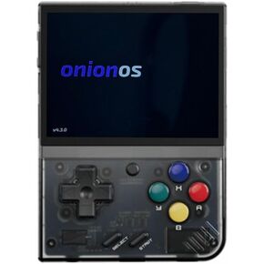 MIYOO Mini Plus 128GB Onion OS Preinstalled Retro Portable Handheld 3.5inches IPS Screen Game Console Miyoo Mini+ Console Compatible with Onion OS (Black Transparent)