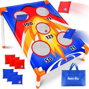 لعبة Bean Bag Toss Game for Kids 3-8 ، لعبة الأطفال Cornhole التي تم إعدادها للأطفال الصغار ، لعبة خارجية خارجية لـ Kid 3-6 ، لعبة Toddler Yard Outdoor ، أنشطة خارجية لعيد الميلاد للهدية للأطفال
