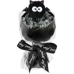 Handmade Super Cute Black Bat Plush Ball Bouquet, Home Decoration Gifts Decoration for Home Flower Arrangements Accessories (Bat)