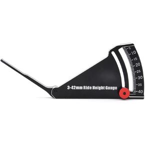 Readytosky RC Car Ride Height Gauge Aluminum RC Car Height & Wheel Rim Camber 3-42mm Adjustable Ruler