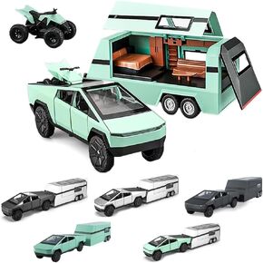 1/32 diecast Pickup Trailer Model Toy Truck, Off-Road Vehicle Alloy,Car Model Diecast Metal Toy,Truck Model Simulation Sound Light,Gifts for Adults and Children. (#1)