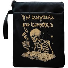 Book Sleeve, Book Sleeve with Zipper, Book Sleeve for Book Lovers, The Reader Tarot Card Book Sleeves, Book Pouch Kindle Protector, Gifts for Women Teacher Librarian Bookworm Bookish (White-C, Large)