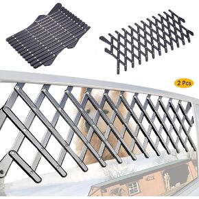 Window Pet Gate, Universal Pet Dog Puppy Ventilation Grill Mesh Vent Guard Safe Car Window Protection Mesh for Cars, Trucks & SUVs (Large (2 Piece))