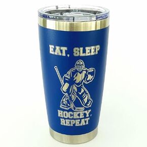 20oz Stainless Steel tumbler for men, Ice Hockey gifts for Men, Coffee Travel Mug, Hockey Coach Gift