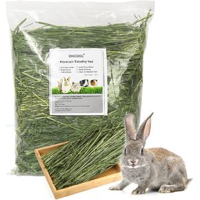 Timothy Hay 1.1LB - Dust Free Natural Green Fresh Food Hay for Rabbits Tortoise Guinea Pig Chinchilla