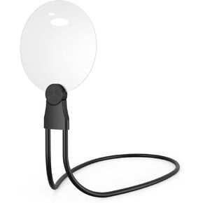 Magnifying Glass, 5.1 Inch 5X Magnifying Glass for Reading with Stand, Neck-Worn Large Magnifier for Seniors, Perfect for Reading Books, Sewing, and Cross-Stitching