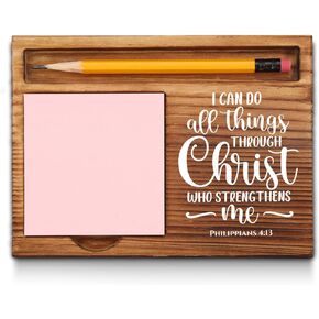 God Says You are Gifts Sticky Note Holder, Inspirational Motivational Quotes Bible Verse Religious Scripture Gifts Self-Stick Note Pad Holders GAA32