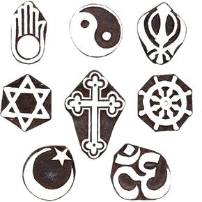 Wooden Printing Stamps for Block Printing - Religious Shape Printing Stamps for Kids, Fabric, Paper, Clay, Card Making, Henna HASHCART®