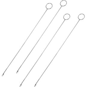 Loop Turner Sewing Tool, 4 Pieces Sewing Loop Turner Hook, Needle Hook, Crochet Sewing Supplies,Sewing Concepts, Tongue Crochet Tools,Needle Hooks with Latch for Fabric Tube Strips DIY(10.4 Inch)