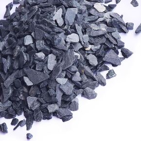 Small World Slate & Stone Aquarium Gravel 6lbs - Natural Substrate for Aquascaping Planted, Freshwater and Saltwater Tanks - Grey - Gravel Size Approx. 1/4"-1/2" (6 lbs Grey)