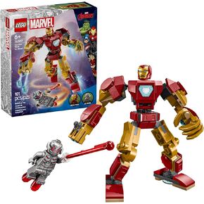 LEGO Marvel Iron Man Mech vs. Ultron Building Toy Set - Iron Man Toy for Kids, Boys and Girls, Ages 6+ - Buildable Action Figure - Superhero Gift for Birthday - 76307