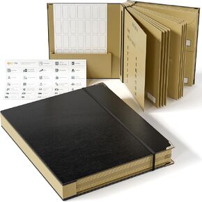 ABC life Folio Important Document Organizer, Customized Expanding File Folder for Important Papers, Letters, Birth Certificates, Emergency Binder, Photos, Passports, Oil-Painted Vase