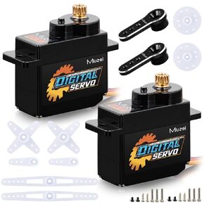 لـ AXIAL SCX24 Servo ، Miuzei 12G Servo Motor Gear Digital RC Digital مع أجزاء ترقية ARM ARM SCX24 (2) in Kuwait