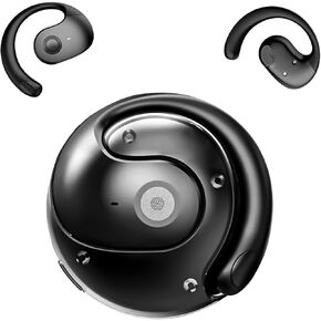 AI Translation أذن أذن في الوقت الفعلي ، سماعات الأذن في اتجاهين في اتجاهين لـ iPhone & Android Transly Transling سماعة الرأس مع التكنولوجيا 144 لغة أسود