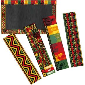 Black History Month Bulletin Board Borders Classroom Decorations, African Worthwhile Commemoration Festival Bulletins Board Wall Decor
