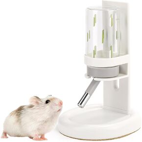 Marchul Hamster Water Bottle for Glass Tank, No Drip Guinea Pig Water Bottle with Stand/Holder Adjustable, Leak-Proof Small Animal Water Bottles for Hamsters (4oz, White)