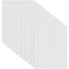 12 Pieces 7 Count Plastic Mesh Canvas Sheets for Embroidery, Acrylic Yarn Crafting, Knit Crochet Projects and Make Aquarium Dividers (10.5 X 13.5 Inch)
