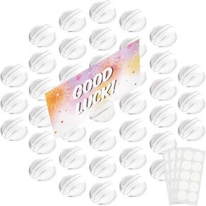 Card Stand - 40 Pack Translucent Place Card Holders Card Stands Acrylic Plastic Game Card Holders for Parties, Conferences, Weddings, Table Number Stand