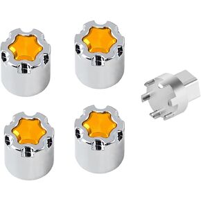 4PCS Aluminum M4 Nut Wheel Rim Center Cap Manual Locking Hubs for 1/10 RC Crawler Car Traxxas TRX4 Axial SCX10 D90 Tamiya MST Redcat,Chrome