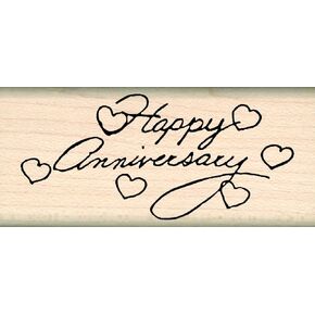 Stamps by Impression Happy Anniversary Rubber Stamp