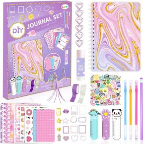 DIY Journal Kit DIY Journal Set DIY Journal Kit For Girls Scrapbook Kit Journaling Art Crafts Kit Diary Supplies Set Scrapbook & Stationery Set Christmas Birthday Gifts For Age 8-14 Years And Up Girls