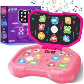 Handheld Dance Games for Kids - 4 Fun Brain & Memory & Reaction & Speed Training Pop Fidget Toys for Boys and Girls -Birthday Gifts for Age 6-12 Years Old Kids Teens Gift Ideas-W/Battery