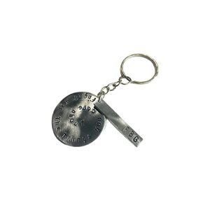 Ruth Bader Ginsburg Quote Keychain, "Fight for the things you care about", handstamped