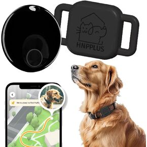 Dog Tracker Smart Pet Location Tracker with Collar Holder, Personalized Smart Item Finder, MFi Certificated Dog Tracking Device, No Monthly Fee, Works with Find My (iOS Only) (1 Pack)
