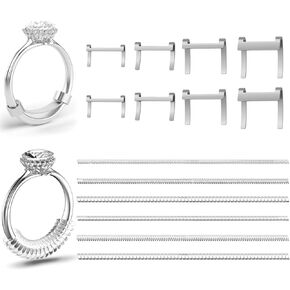 Omilly Metal Ring Guard for Loose Rings, 14-Pack with 10 Sizes & 2 Styles, Adjustable Invisible Ring Size Adjuster for 1-10mm Wide Bands, Secure and Easy to Use, Suitable for Women and Men