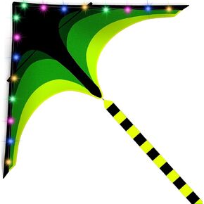HENGDA KITE LED Delta Kite with 30 Lights, Comes with Batteries Included, for Kids and Adults, Easy to Fly, Excellent Fabric and Structure Design, Suitable for Beginners
