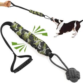 ETIAL Interactive Dog Tug Toy,Indestructible Dog Toys for Aggressive Chewers,Tough Squeaky Dog Rope Toys for Training,Tug of War Dog Toy Balls for Medium & Large Dogs