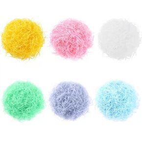 FUSHENMU Easter Grass Craft Shredded Tissue Raffia Paper Grass Shred Paper for Easter Basket Filler Gift Wrapping Supply
