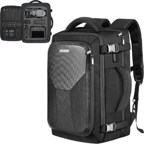 Mavic 3 Pro Case ، Mavic 3 Case ، Carry Carry on Backpack يناسب 17.3 بوصة كمبيوتر محمول ، سعة كبيرة سعة Mavic 3 Pro Bag لـ DJI Mavic 3/3 Pro ، DJI RC Pro/RC/RC-N1 ، ملحقات الطائرات بدون طيار