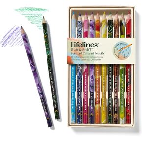 ألوان LifeLines أقلام الملونة ، لوحة كلاسيكية 10 عبوات - مجموعة قلم رصاصة ألوان فرك وشم مملوءة بمزيج من الزيت الأساسي للفنون والحرف اليدوية وكتب التلوين واللوازم المدرسية