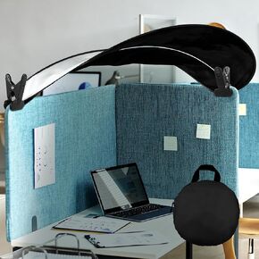Balapet Firm Office Office وظل المكتب ، الظل الخفيف المقصورة المحمولة مع 2 المشبك ، قابلة للطي قابلة للطي قابلة للطي أشعة الأشعة فوق البنفسجية مانع للملحقات مقصورة مكتب العمل (أسود) in Kuwait