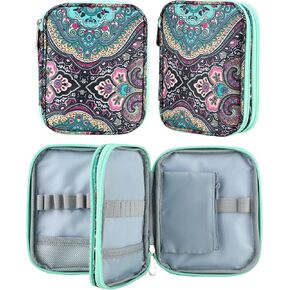 Jozea Crochet Hook Case with Zipper and Web Gobicets for Crochet Edeles ، Bag Lightweight Organizer Bag for Knitting Kits （bag））） in Kuwait
