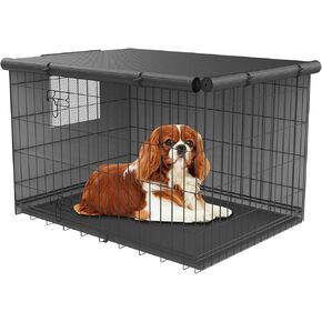 Dog Crate Cover-Double Door,Dog Kennel Cover,Crate Covers for Dog Cages-24 30 36 42 48 inches- Heavy Duty Polyester Pet Kennel Cover Universal Fit for Wire Dog Crate (42.0" L x 28.0" W x 30.0" H)