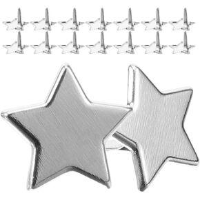 DIYEAH 100pcs Five-Pointed Star Spikes Brad Fasteners Brads for Paper Crafts Small Brads for Handcraft Decorative Brads Crafts Making Mini Brads Scrapbooking Paper Fasteners DIY Brads
