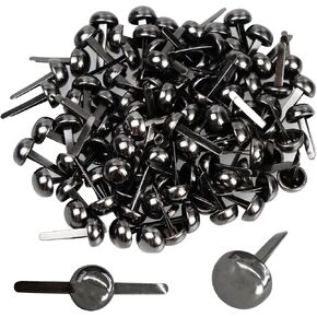 pson 100PCS 0.31 x 0.59Inch Black Iron Paper Fasteners, Round Head Metal Brad Clips for Scrapbooking, Art Crafts, School Office Binding, Handmade Project, Decorative Supplies