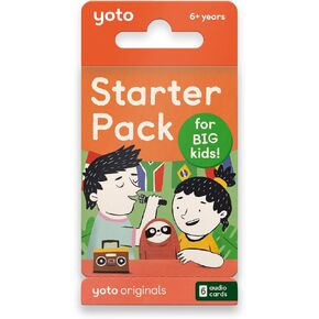 حزمة yoto starter for Big Kids - 6 بطاقات صوتية للأطفال للاستخدام مع اللاعب و Mini All -in -1 Audio ، والاستماع إلى الشاشة التعليمية - الاستماع مع قصص ممتعة للتعلم والاختبارات التفاعلية ، الذين تتراوح أعمارهم بين 6+