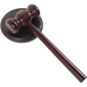 Tofficu 1 Set Judge Hammer: Gavel and Block Set ، Wooden Plact ، Gudge Gavel ، محاماة محامي مزاد مطرقة ، صراخ خشبي لقاعة المحكمة ، ملابس خشبية ، لعبة خشبية ، قضاة ومساف