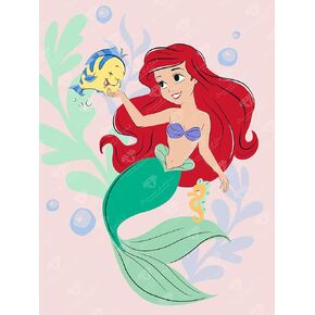 DIAMOND ART CLUB Ariel - Currently Busy Exploring Diamond Painting Kit, Fun DIY Crafts for Adults, Round Diamond Art Canvas for Beginners, 13" x 17" (33cm x 44cm)