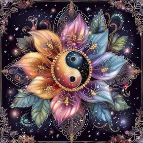 MOMDEDP Mandala Diamond Painting Kits for Adults, 5D Flower Full Drill Diamond Art, DIY Mandala Diamond Art Kit Gem Art for Home Wall Decor 12 X12in Animal
